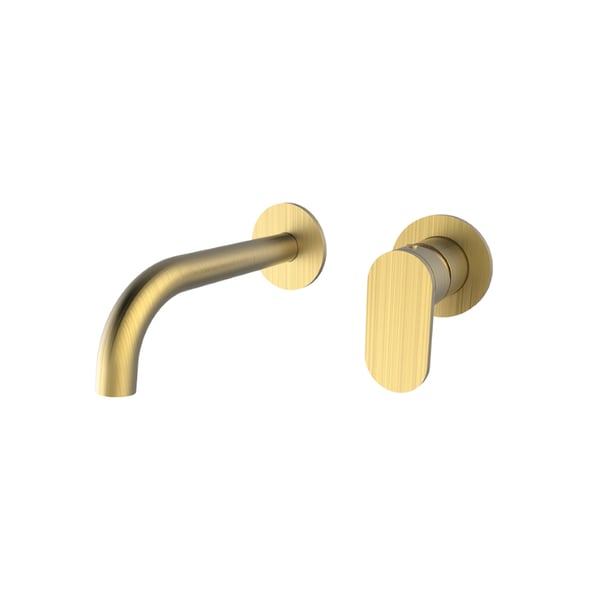 Μπαταρία νιπτήρος εντοιχισμού 2 οπών Slim Brushed Gold 500045-201